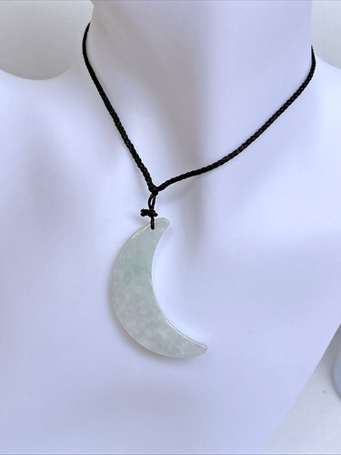 Großer jadeit mond anhänger - großer,