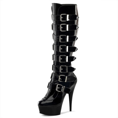 Pleaserusa plateau kniestiefel - pleaserusa, plateau-kniestiefel