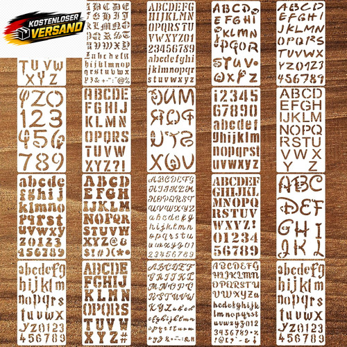 Buchstaben schablonen set für - schablonen,