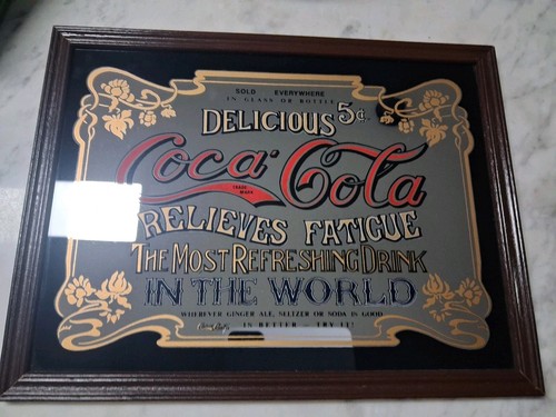 Vintage coca cola werbespiegel - vintage,