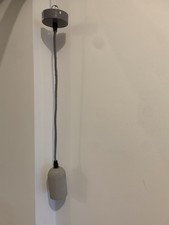 BETON   pendel lampe fassung e27 grau textilkabel schwarz decke