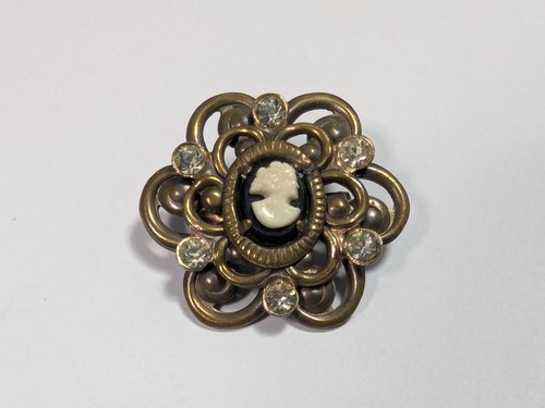 Vintage kamee brosche - brosche, 1940er