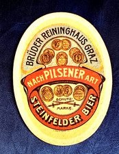  BIERDECKEL Brüder Reinighaus Graz Österreich ,Steinfelder Bier ,sehr alt