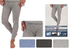 2 Stck Herren Unterhosen Thermohose langes Bein Innenfleece Baumwollmischung 2F4
