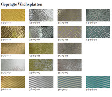 Wachsplatten geprägt zum