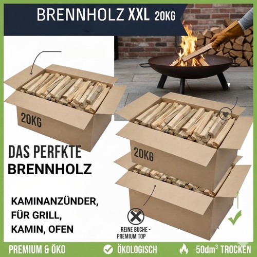 Brennholz xxl 20kg buche - brennholz, –