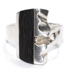 Ring LAPPONIA Silber 925 Ebenholz Gr. 53-54/17,1mm 7,6 Gramm