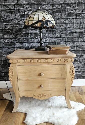 Nachttisch natur holz mahagoni - holz,