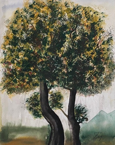 Bäume original aquarell - bÄume,