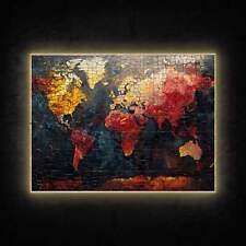 LED Leuchtbild - Weltkarte -