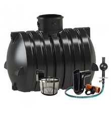 Regenwassertank Zisterne 4000L Retentionszisterne inklusive Drossel + Filterset