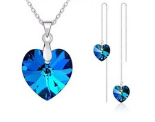 Schmuck-Set Kette Ohrringe 925