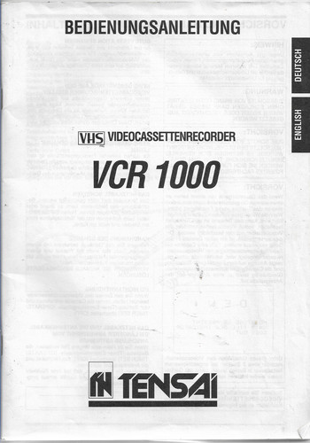Tensai vcr 1000 videorecorder - tensai,