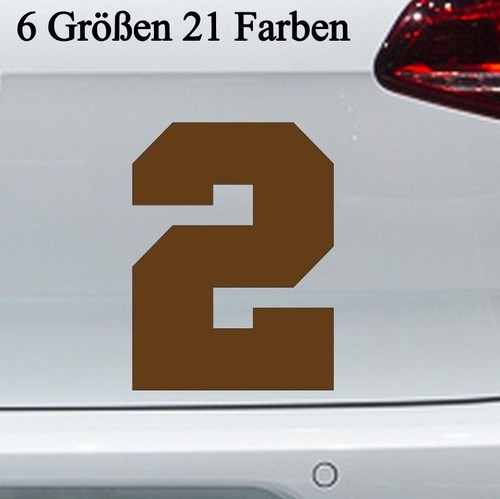 Trikot zahlenaufkleber zwei - 2,