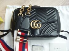 100% Original GUCCI GG MARMONT Matelasse Leder Tasche Bag Full Set RECHNUNG NEUw