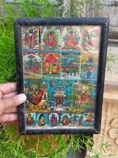 Antik Alt Original Hindu Gott Multi Gott Char Dham Religiös Litho Aufdruck