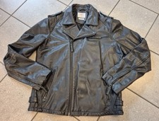 PEPE JEANS LONDON ~ Herren Lederjacke Echtleder Biker ~ Schwarz ~ Gr. XL ~ TOP