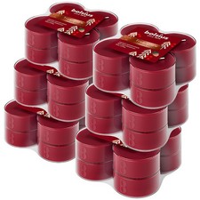 48 Bolsius Duft True Glow Maxi Teelichter 8 h Acryl Cup Winter Spieces rot 6x8er