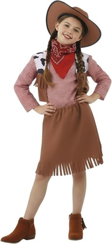 Braunes cowgirl kostüm - cowgirl, hut