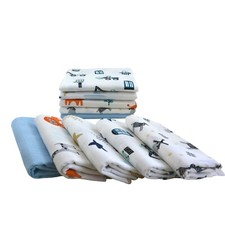 10x bunt bedruckte Mulltücher