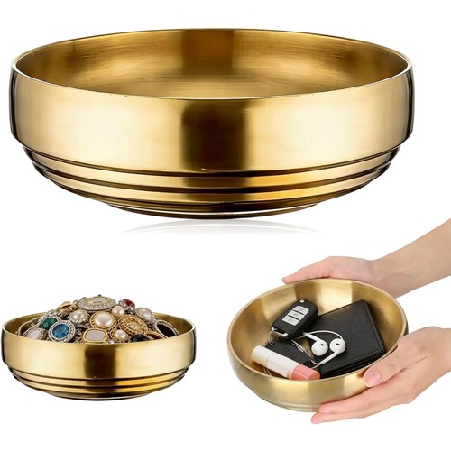 Dekoschale edelstahl gold - edelstahl,