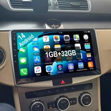 1+32G Android 14 Autoradio GPS Nav Wifi für VW Passat B6 B7 CC Magotan 2010-2015
