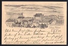 Lithographie Eichendorf / Niedbay., Schloss Adldorf aus der Vogelschau 