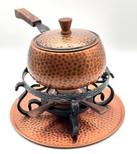 VINTAGE FONDUE SET AUS KUPFER