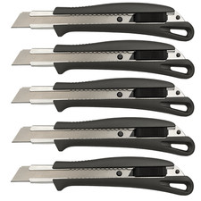 5x RECA Profi Cuttermesser Aluminium 18mm Autolock Cutter Teppichmesser 