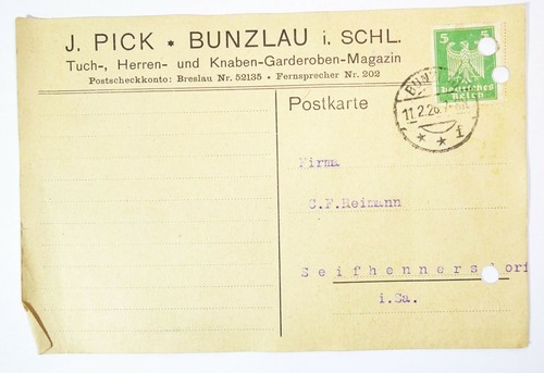 Reklame postkarte pick - reklame, j.pick