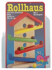 BELUGA Kugelbahn Rollhaus aus Holz Mehrfarbig Kinderspielzeug