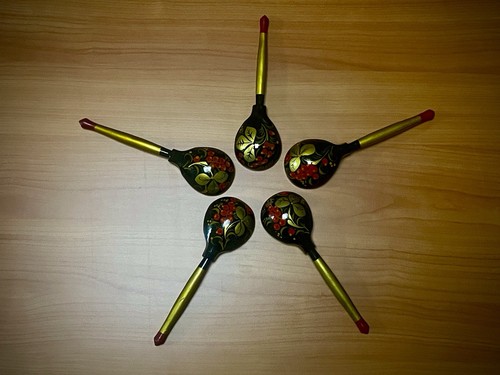 Handbemalte holzlöffel - 5,