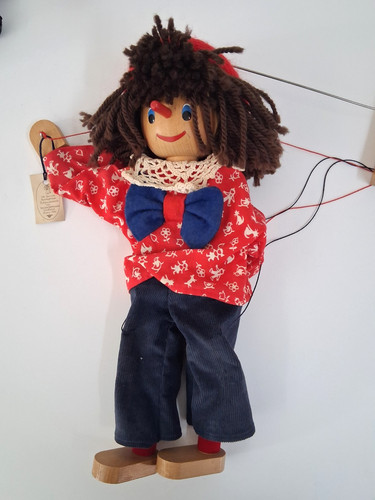 Holzmarionette puppe mädchen - holzmarionette,