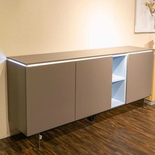 IRO Sideboard GM Merano Lack Eisblau Inklusive LED Beleuchtung