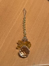 Weihnachtsengel Engel Schutzengel Kristallengel in weiß-gelb