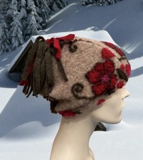 W04. Skimütze Beanie Walk Wolle Schafwolle Musterwalk Wollwalk Mütze Winter