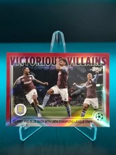 2024-25 Topps UEFA Club Competition Victorious Villains Red FlowFractor Card