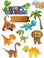 Dinosaur Essbar Rex Dino T-rex Party Tortenaufleger Torte Jurassic Zuckermasse