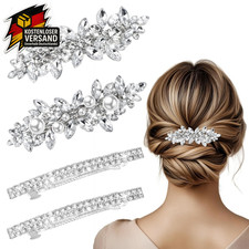 Strass Haarspange Silber