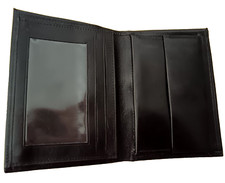 ASSIMA Vintage Herren-Portemonnaie Echtleder Schwarz L/B: 9,5 x 12,5 cm