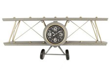 Wanduhr FLUGZEUG 1895 Doppeldecker XXL Uhr Luftfahrt Lilienthal NEU