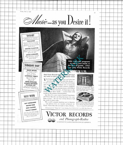Victor records werbung 1937 - victor,