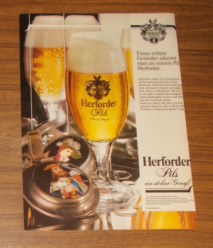 Seltene werbung herforder pils - werbung,