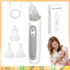 Baby Nasensauger Elektrisch 3-in-1 Nasenreiniger Schleimentferner USB Aufladbar