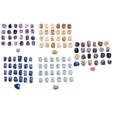 25 Stück Polierte Natur Runen Steine Wicca Gravierte Luen Charaktere Edelsteine