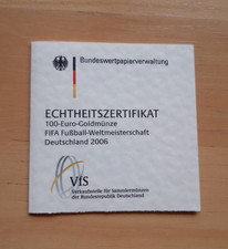Echtheitszertifikat 2005 für