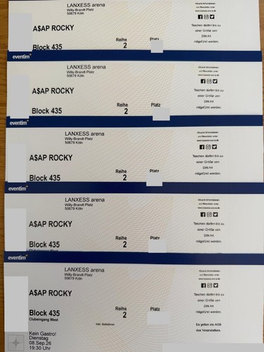 Tickets asap rocky - *,