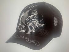 ED HARDY Unisex Mono Giant Dragon Cap Front 58cm Original Neu Mütze schwarz Blk.