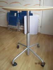 Stehtisch, Gartentisch, Partytisch, höhenverstellb., 100 cm Durchm., MBT Trebbin