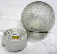 ? kompl. DDR Keller Lampe Hoflampe Glasschirm Vintage Ostalgie TOP ZUSTAND ?